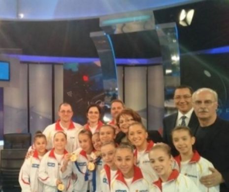 Victor Ponta exploatează electoral echipa de gimnastică a României
