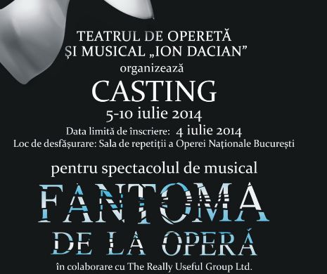 CASTING Fantoma de la Operă