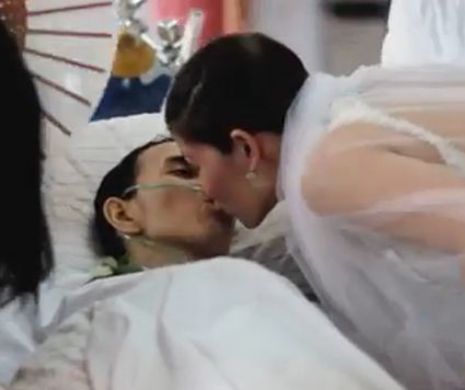 Imaginile care au făcut o lume întreagă să lăcrimeze. S-au căsătorit cu 10 ore înainte ca mirele să moară de cancer | VIDEO