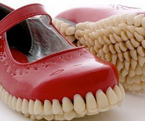 Invenţie dementă. Pantofi cu DINŢI UMANI GALERIE FOTO