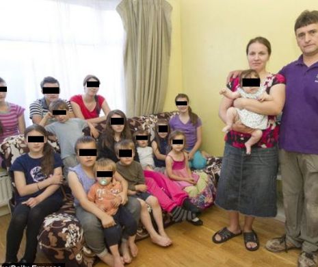 Cât câştigă o familie de români cu 15 copii, în Marea Britanie. Cazul care a uimit presa britanică