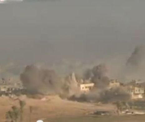Efectele unui bombardament de o oră asupra unui oraș din Fâșia Gaza | IMAGINI VIDEO