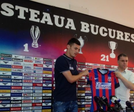 Steaua l-a prezentat pe atacantul Valentin Lemnaru