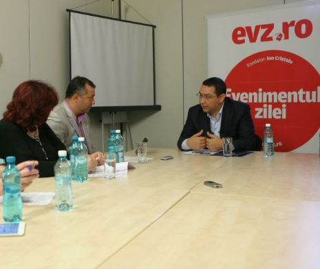 SURPRIZĂ TOTALĂ. Prim-ministrul Victor Ponta răspunde întrebărilor jurnaliștilor EVZ în redacția noastră. Adresează și tu întrebări șefului Guvernului României