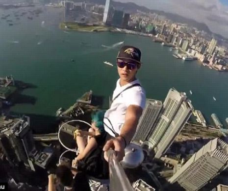 Cel mai PERICULOS selfie. Trei tineri și-au riscat  VIAȚA pentru o fotografie la înălțime | FOTO + VIDEO