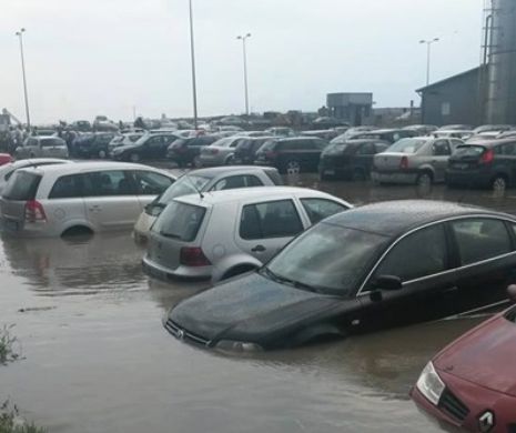 Sibiu: a plouat de-a inundat mașinile | Foto și video