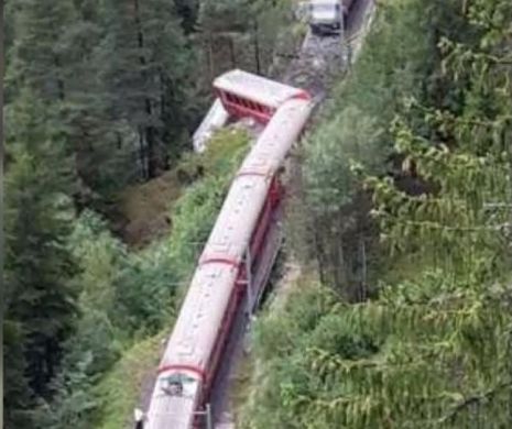 Tren deraiat în Elveţia. 11 persoane au fost rănite