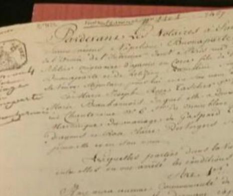Document UNIC: Contractul de căsătorie dintre NAPOLEON şi Josephine