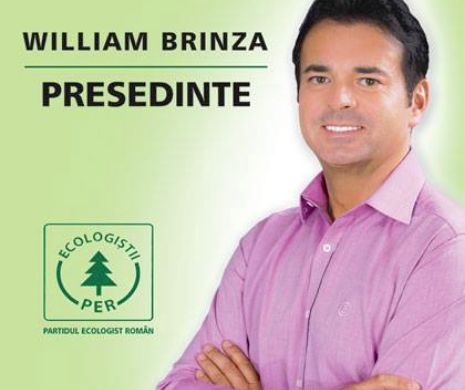 Alegeri prezidentiale 2014. William Brânză este candidatul Partidului Ecologist Român
