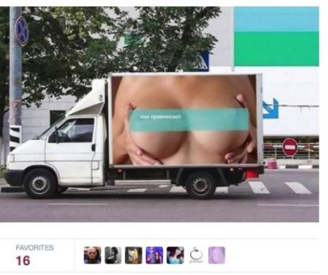 O reclamă aplicată pe un camion a provocat 500 de accidente într-o zi