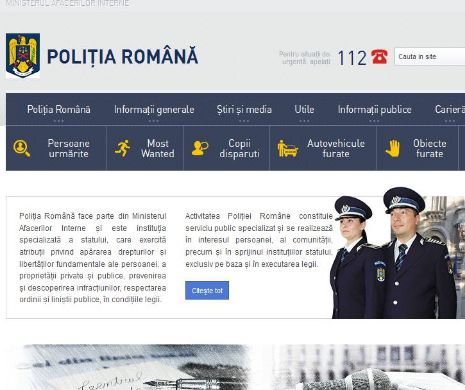 Schimbarea la faţă a IGPR. POLIŢIA ROMÂNĂ are un SITE NOU