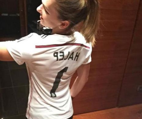 Simona Halep a vizitat casa echipei Real Madrid și a primit un tricou