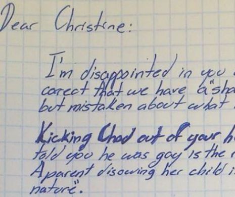 O mamă şi-a IZGONIT fiul HOMOSEXUAL din casă. Scrisoarea extrem de dură pe care a primit-o femeia de la tatăl ei. "Eşti o..."