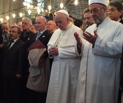 Papa Francisc a vizitat Moscheea Albastră, din Istanbul