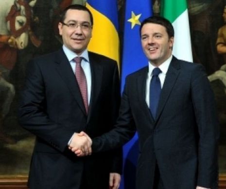Premierul Italiei a venit în România pentru a-l susţine pe Victor Ponta