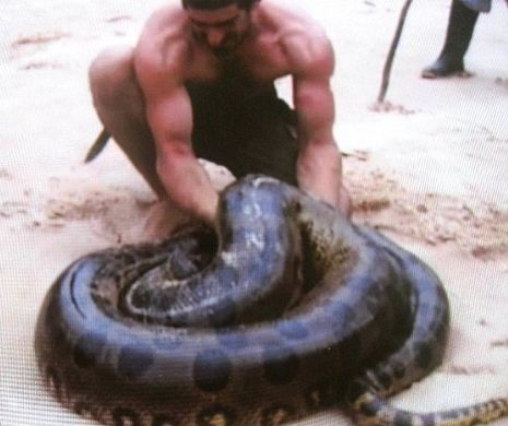 Se lasă mâncat de viu de o anaconda. Poartă un costum special | VIDEO