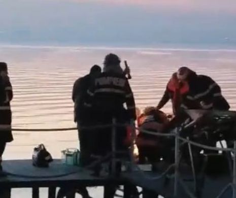 Au apărut NOI IMAGINI, surprinse de o dronă, cu elicopterul SMURD prăbușit în Lacul Siutghiol | VIDEO