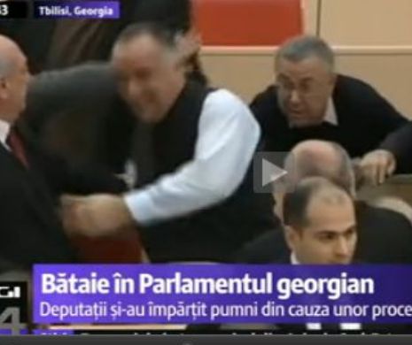 BĂTAIE ca în filme în Parlamentul Georgiei | VIDEO