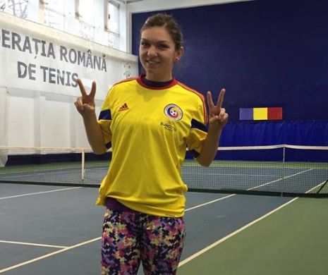 Simona Halep a îmbrăcat tricoul echipei naționale de fotbal. FOTO