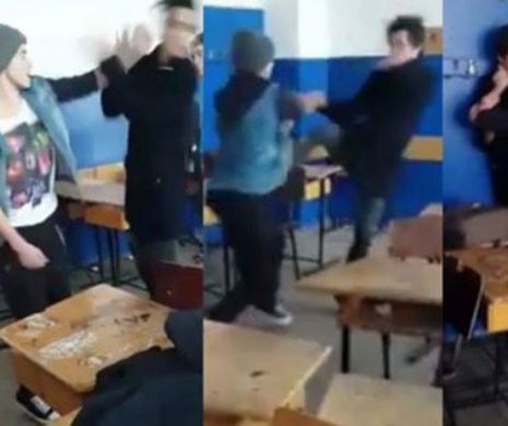 Filmuletul inregistrat cu telefonul la scoala a ajuns la politie. Ipostazele in care apar doi elevi din Constanta. VIDEO