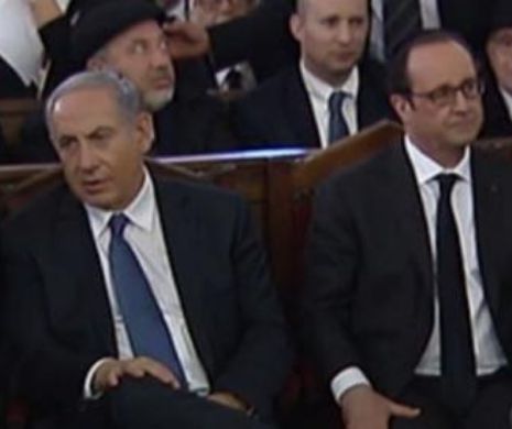 Francois Hollande şi Benjamin Netanyahu, ovaţionaţi la Marea Sinagogă din Paris