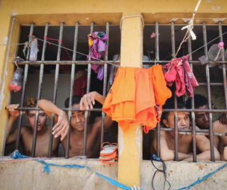 Imagini din cea mai periculoasa inchisoare din Brazilia: Detinuti decapitati, violenta si femei cu copii in celule