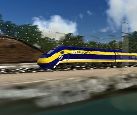 În timp ce în România viteza medie a trenurilor de călători este de 43 km/h, în cei peste 600 km dintre Los Angeles şi San Francisco vor fi parcurşi în mai puţin de trei ore | FOTO