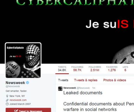 Califatul Cibernetic a atacat contul de Twitter al revistei Newsweek. Ce AMENINȚĂRI au postat