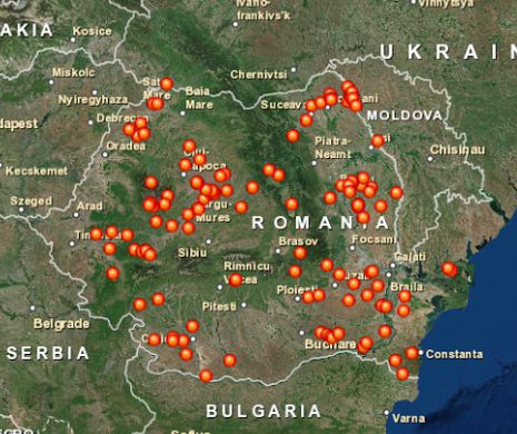 Harta localităților fantomă din România