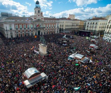 SPANIA. 100.000 de oameni în stradă, la manifestații ale STÂNGII aliate cu SYRIZA din Grecia
