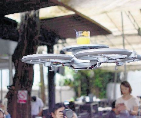 Ultima invenție: drone, pe post de ospătari