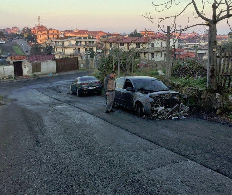 Atac xenofob? Mașini ale românilor, incendiate la Roma