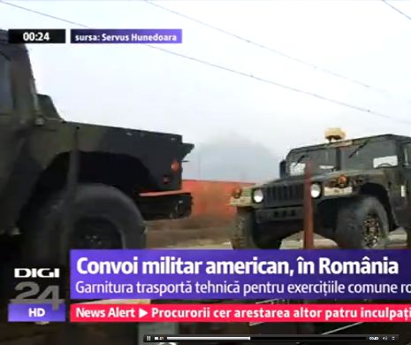 Un convoi al armatei americane a intrat în România pe la Curtici. Navele NATO au acostat în Portul Constanţa