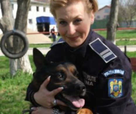 Povestea polițistei care bagă spaima în huligani cu câinele lup
