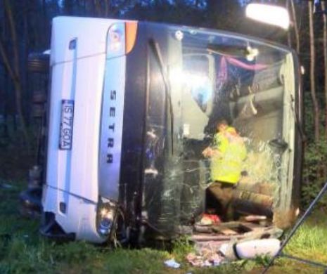 ACCIDENT de autocar în Germania, 11 ROMÂNI sunt răniți