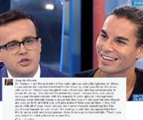 Cazul Julio Iglesias Jr.: Protest pe pagina de FB a lui Gâdea. Antena 3 şterge ruşinea internaţională de pe site