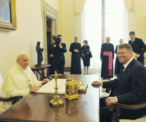 CORESPONDENȚĂ DIN VATICAN. Klaus Iohannis, în vizită la Papa Francisc