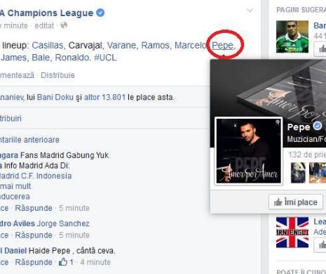 HAOS. Cum a ajuns cântărețul Pepe să evolueze în partida Juventus - Real Madrid, din Liga Campionilor