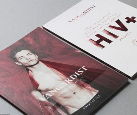 Revistă tipărită cu sângele a trei bărbaţi infectaţi cu HIV
