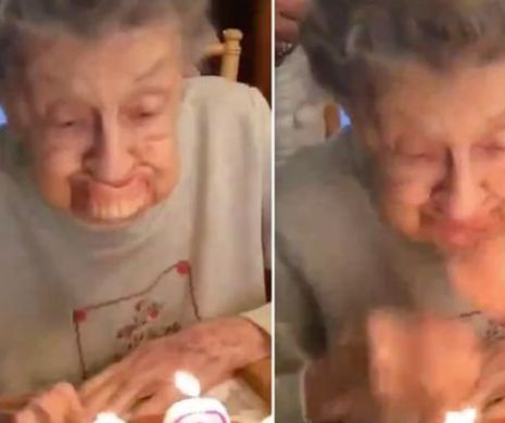 VIDEO GENIAL. O bătrânică de 102 ani a devenit VEDETĂ pe internet chiar de ziua ei
