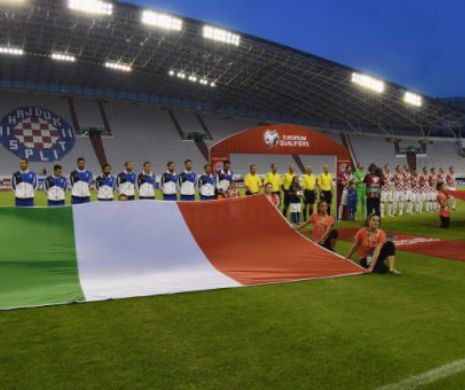 FOTO. Croaţia RISCĂ suspedarea, după SVASTICA apărută pe teren, la meciul cu Italia: "Este ruşinos pentru întreaga ţară"