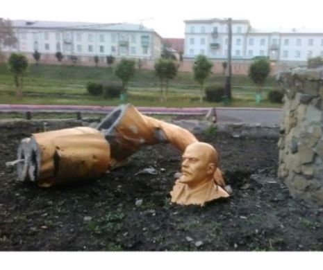 Un bețiv și-a dorit un SELFIE cu Lenin, dar a DISTRUS statuia