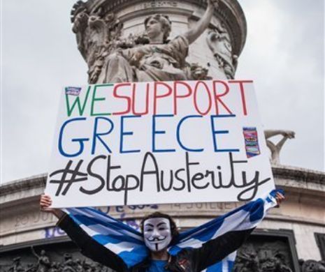 Sprijnul pentru Grecia, manifestat la Paris