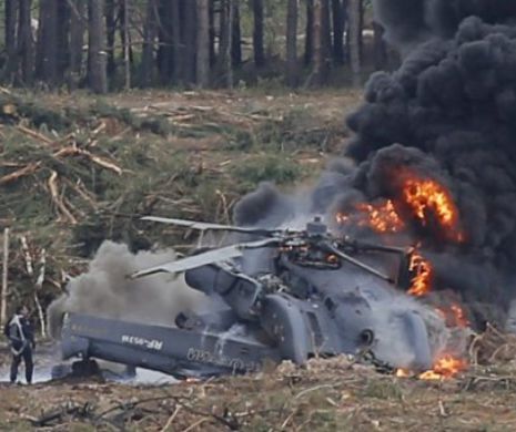 ELICOPTER PRĂBUŞIT în timpul Jocurilor militare internaționale. Un pilot rus a murit