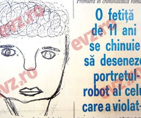 Memoria EVZ. O fetiță de 11 ani, pusă să deseneze portretul violatorului său
