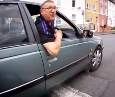 Un bărbat DUR s-a transformat într-un CLOVN PENIBIL. Ce a păţit un şofer violent care a vrut să BATĂ un biciclist | VIDEO VIRAL