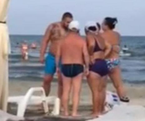 Video şocant de la Mamaia. Administratorul unei plaje loveşte cu bestialitate o femeie care făcea poze cu nepoţelul. Poliţia a văzut aceste imagini?