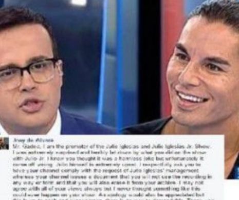 AMENDĂ DUPĂ PATRU LUNI. Antena 3 scoate mii de lei din buzunar în scandalul cu Julio Iglesias Jr.