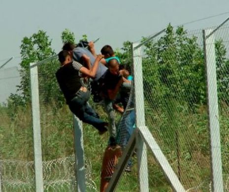 Imigranţii au ciuruit gardul unguresc VIDEO