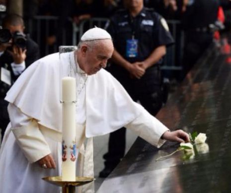 Papa Francisc s-a recules la memorialul închinat victimelor atentatului terorist din 11 septembrie: „Aici durerea este palpabilă”